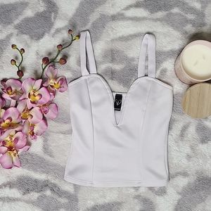 Deep V-neck Crop Too